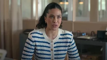 Scotch & Soda Textured Cardigan worn by Jeet (Olivia Junkeer) as seen in Strife (S02E05)
