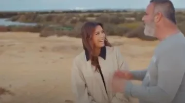 Mango Striped Trim Sweater worn by Eva Longoria as seen in Eva Longoria: Searching for Spain (S01E02)