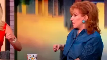 Zimmermann Coco Embroidered Chambray Shirt worn by Joy Behar as seen in The View on May 28, 2025