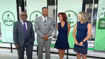 Ann Taylor Sleeveless Wool Flounce Dress worn by Stephanie Ruhle as seen in Today on May 28, 2025