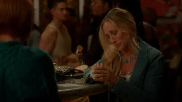 Sonia Rykiel Studded Domino Bag In Black worn by Carrie Bradshaw (Sarah Jessica Parker) as seen in And Just Like That… (S03E01)