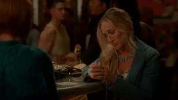 Sonia Rykiel Studded Domino Bag In Black worn by Carrie Bradshaw (Sarah Jessica Parker) as seen in And Just Like That… (S03E01)