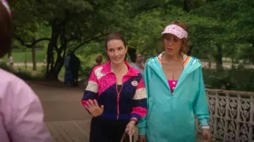 Gucci Pink Floral Lace Intarsia Bomber worn by Charlotte York (Kristin Davis) as seen in And Just Like That… (S03E01)