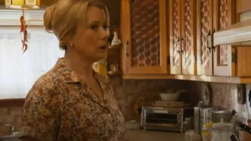 Maeve By Anthropologie Floral Citrus Blouse worn by Mary Critch (Claire Rankin) as seen in Son of a Critch