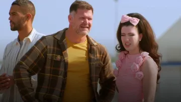 Woolrich Green Label Plaid Tartan Cotton Shacket Mens Large Thick Shirt Button worn by Rick Szabo as seen in Destination X (S01E01)