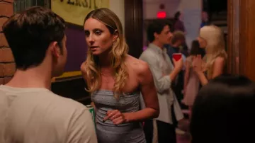 Hollister Blue Floral Mini Dress worn by Grace (Mary Beth Barone) as seen in Overcompensating (S01E01)