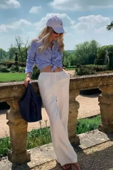 Polo Ralph Lauren The Iconic Cotton Chino Ball Cap worn by  Leonie Hanne on her Instagram on May 28, 2025