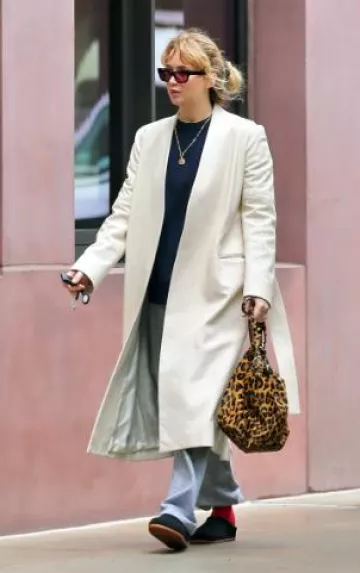 The Row Cashmere Sweater worn by Jennifer Lawrence in New York City post on May 29, 2025