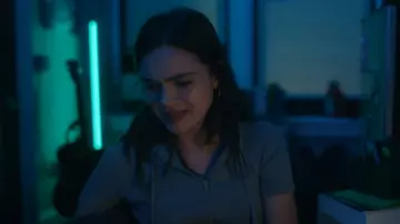 Celine Zip-Up Crop Top in Athletic Knit worn by Tori Cooper (Isabel Gravitt) as seen in Your Friends & Neighbors (S01E08)