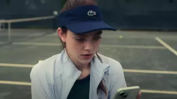 Lacoste Navy Blue Embroidered Logo Visor worn by Tori Cooper (Isabel Gravitt) as seen in Your Friends & Neighbors (S01E08)