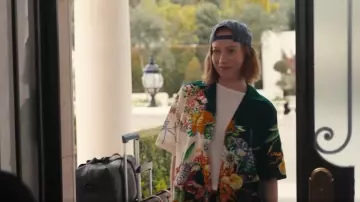 Alemais Aggie Oversized Floral Print Linen Blend Shirt worn by Ava (Hannah Einbinder) as seen in Hacks (S04E10)