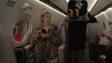 Zimmermann Leopard SHirt worn by Deborah Vance (Jean Smart) as seen in Hacks (S04E10)