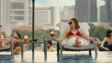 Aviator Nation 5 Stripe Bikini worn by Ava (Hannah Einbinder) as seen in Hacks (S04E10)