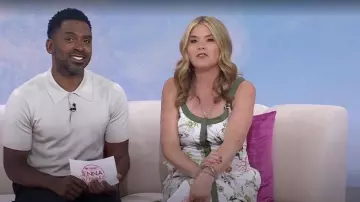 Jason Wu x RTR Color Block Trim Printed Dress worn by Jenna Bush Hager as seen in Today with Jenna & Friends on May 30, 2025