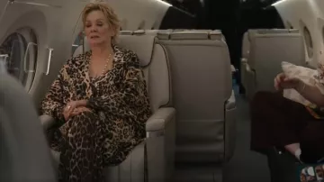Zimmerann Leopard Pants worn by Deborah Vance (Jean Smart) as seen in Hacks (S04E10)