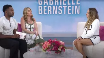 Cinq a Sept Auden Tweed Contrast Trim Shorts worn by Gabrielle Bernstein as seen in Today with Jenna & Friends on May 30, 2025