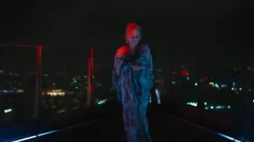 Camilla Blue Floral Ruffle Maxi Dress worn by Deborah Vance (Jean Smart) as seen in Hacks (S04E10)