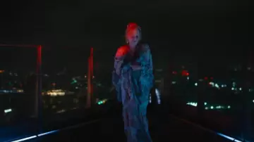 Camilla Blue Floral Ruffle Maxi Dress worn by Deborah Vance (Jean Smart) as seen in Hacks (S04E10)