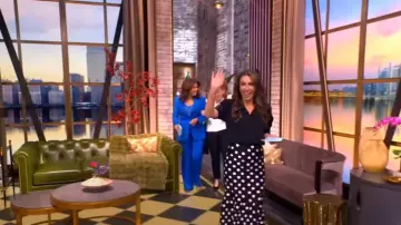 Frame Gillian Ruched Silk Top worn by Alyssa Farah Griffin as seen in The View on  May 29, 2025