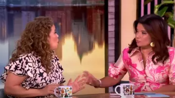 Ulla Johnson Anais Printed Crepe Midi Dress worn by Justina Machado as seen in The View on May 30, 2025
