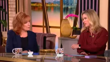 A.L.C. Leo Cropped Cotton Shirt worn by Sara Haines as seen in The View on May 30, 2025