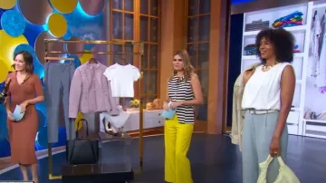 Gilet en tricot structuré Maeve porté par Kathy Buccio tel qu’on le voit dans Good Morning America le 30 mai 2025