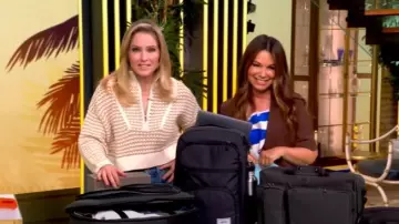 Zara Floral Print Beaded Top worn by Gretta Monahan as seen in The View on  June 2, 2025