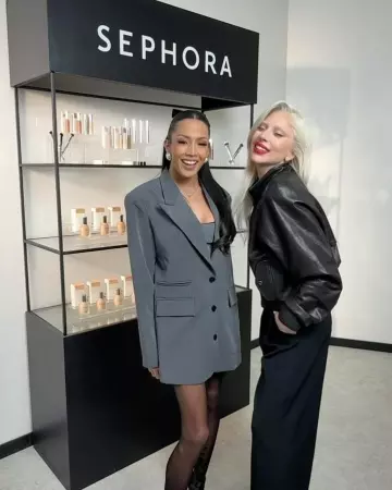 Magda Butrym Wide-Leg Wool Trousers in Black worn by Lady Gaga on her Instagram on June 1, 2025