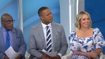 Vince Camuto Square Neck Puff Sleeve Cotton Midi Dress worn by Dylan Dreyer as seen in Today on June 3, 2025