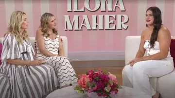 Chaleco de crepé arrugado Maison D'Amelie con correas extraíbles usado por Ilona Maher como se ve en Today with Jenna & Friends el 3 de junio de 2025
