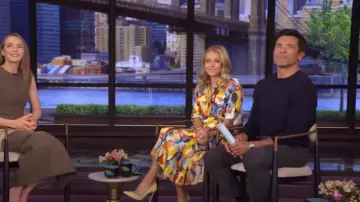 Gianvito Rossi Portofino 105 Velvet Sandals worn by Kelly Ripa as seen in LIVE with Kelly and Mark on June 2, 2025