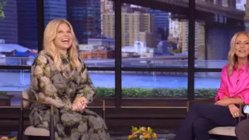 Cynthia Rowley Cornelia Silk Blouse worn by Megan Hilty as seen in LIVE with Kelly and Mark on May 30, 2025