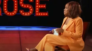 Fille préférée Le pantalon préféré en Creamsicle porté par Gayle King comme on le voit dans CBS Mornings le 3 juin 2025