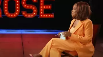 Favorite Daughter The Favorite Pant in Creamsicle worn by Gayle King as seen in CBS Mornings on June 3, 2025