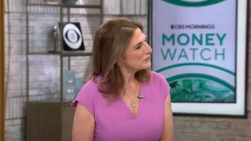 Escada Wool Stretch Cap Sleeve Dress worn by Jill Schlesinger as seen in CBS Mornings on June 3, 2025