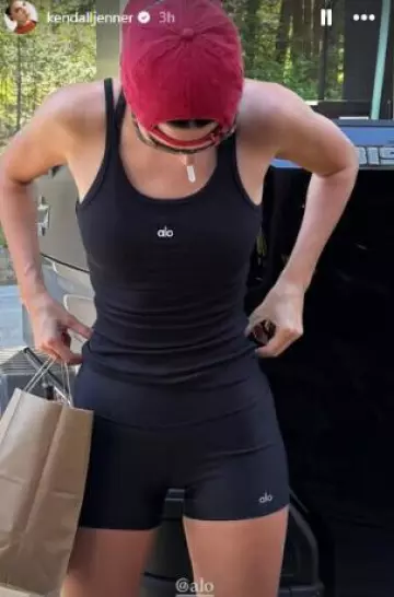 Alo Yoga Ribbed Prosper Tank worn by Kendall Jenner on her  Instagram on June 2, 2025