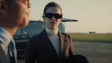 Linda Farrow Senna Cat Eye Sunglasses in Tortoiseshell worn by Yasmin Kara-Hanani (Marisa Abela) as seen in Industry (S03E03)