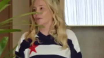 Love Hotel S01 Shannon Beador Red Stars Striped Sweatshirt of Shannon Beador in Bravo’s Love Hotel