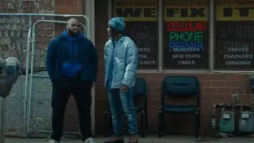 Dime Midweight Wave Puffer Jacket worn by Digo (Phil Rice) as seen in Mayor of Kingstown (S03E06)