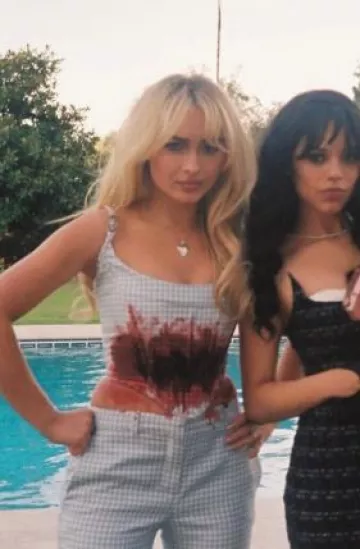 Versace Gingham Virgin Wool Straight Pants worn by Sabrina Carpenter at Taste Music Video on August 23, 2024