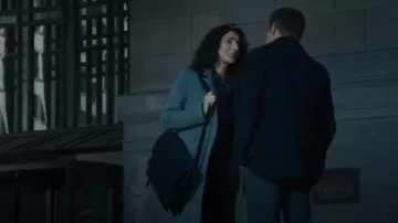 Vince Straight Coat worn by Evelyn Foley (Necar Zadegan) as seen in Mayor of Kingstown (S03E10)