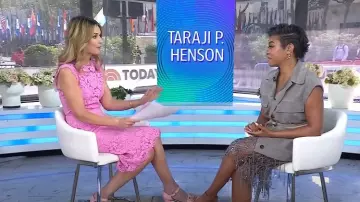 Brunello Cucinelli Couture Suede Four Pocket Vest with Monili worn by Taraji P. Henson as seen in Today on June 4, 2025