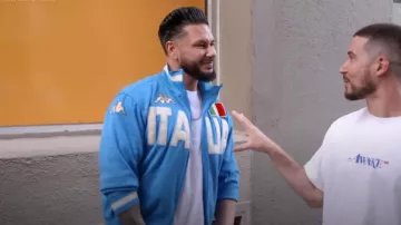 Kappa Italia Track Jacket Full Zip Soccer Futbol worn by Pauly D as seen in Jersey Shore: Family Vacation (S08E01)