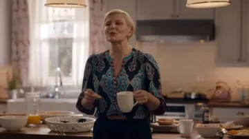 Ba&sh V Neck Front Button Top worn by Ellen (Jennifer Robertson) as seen in Ginny & Georgia (S03E02)