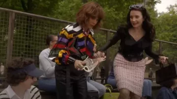 Fendi B Buckle Belt in Black Patent Leather worn by Charlotte York (Kristin Davis) as seen in And Just Like That… (S03E02)