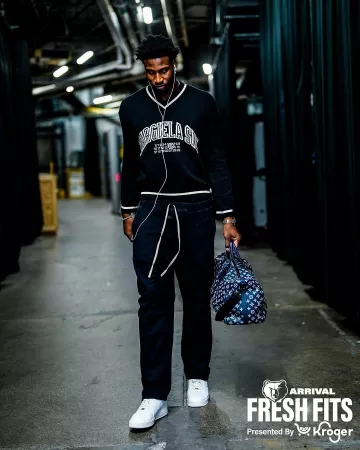 Maison Margiela Black Margiela Six V Neck Sweater worn by Jaren Jackson Jr. on the Instagram account @memgrizz