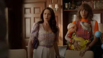 Chanel Caviar Quilted Medium Double Flap Purple worn by Charlotte York (Kristin Davis) as seen in And Just Like That… (S03E02)