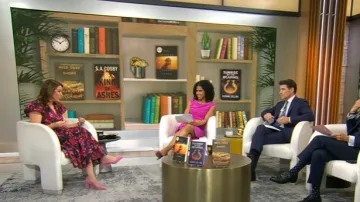 Ulla Johnson Ottilie Dress in Hibiscus worn by Sarah Gelman as seen in CBS Mornings on June 5, 2025