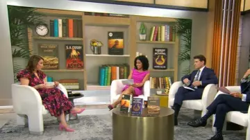 Robe Ulla Johnson Ottilie en hibiscus portée par Sarah Gelman telle que vue dans CBS Mornings le 5 juin 2025
