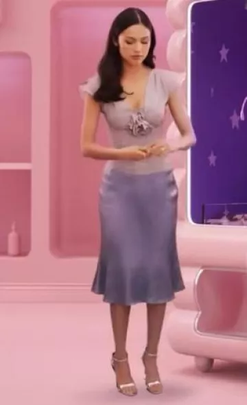 Yves Saint Laurent by Tom Ford Applique Blouse worn by Olivia Rodrigo on her Instagram post on June 5, 2025